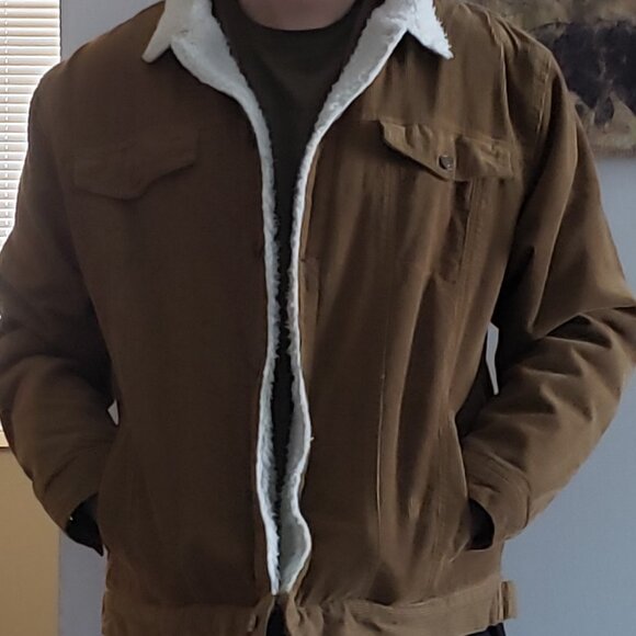 Men's Harvest Gear Fleeced Lined Corduroy Jacket - Picture 1 of 5